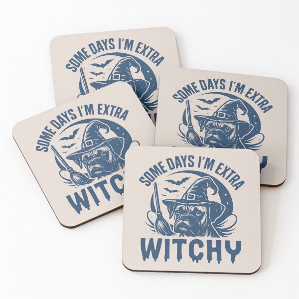 Item preview, Some Days I'm Extra Witchy – Boxer Halloween  designed and sold by Bossy Dogs Co..