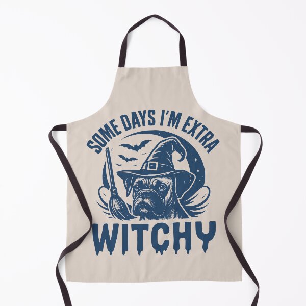Item preview, Some Days I'm Extra Witchy – Boxer Halloween designed and sold by Bossy Dogs Co..