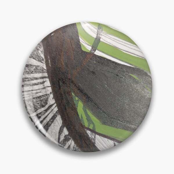Item preview, Trillium olive red black block print painting designed and sold by jessrussell.