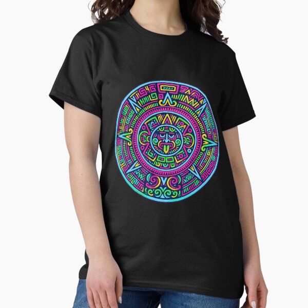 Artikel-Vorschau von Neon-aztekischer Sonnengott, designt und verkauft von Day-Dream-Muse.