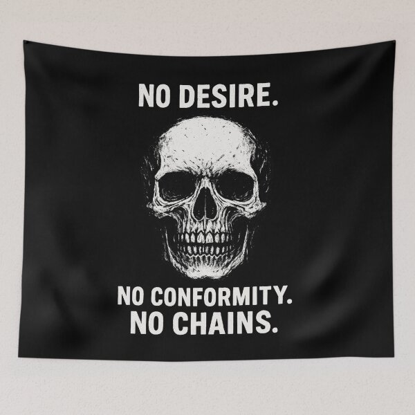 Item preview, No Desire No Conformity No Chains Horror Art designed and sold by Uglyandcute.