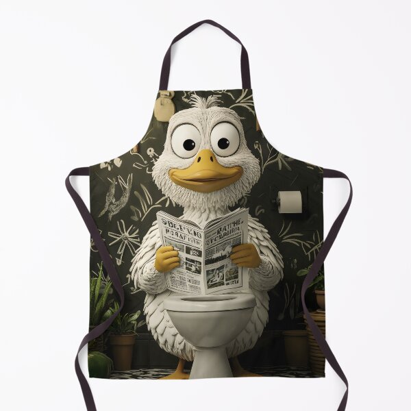Item preview, Goose Reads Morning Newspaper Toilet Scene designed and sold by earlobejerk.