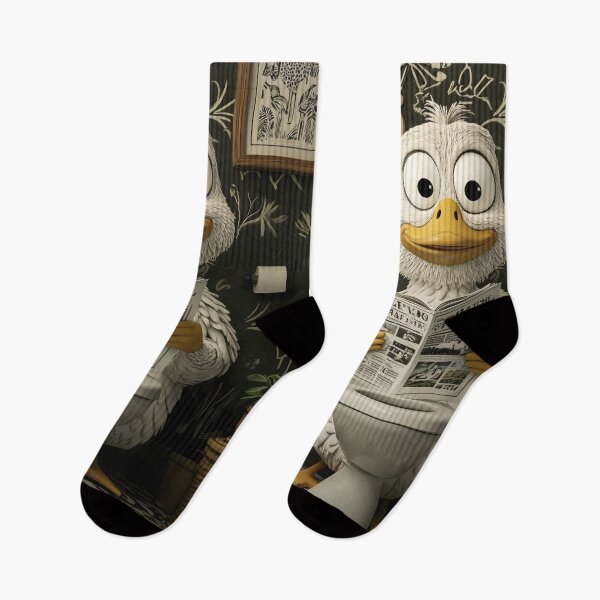 Item preview, Goose Reads Morning Newspaper Toilet Scene designed and sold by earlobejerk.