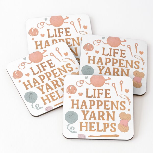 Item preview, Life Happens Yarn Helps Crafting Therapy designed and sold by MHE-Store.
