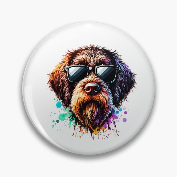 Item preview, Watercolor Wirehaired Pointing Griffon Wearing Sunglasses designed and sold by TheAnimalZ00.