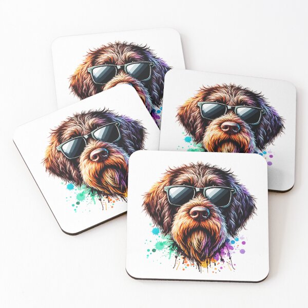 Item preview, Watercolor Wirehaired Pointing Griffon Wearing Sunglasses designed and sold by TheAnimalZ00.