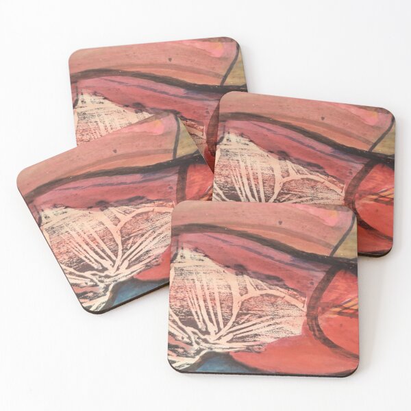 Item preview, Trillium block print on pink cadmium faded designed and sold by jessrussell.