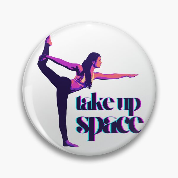 Item preview, Take Up Space - bold yoga pose woman bright pop colors designed and sold by RabbitHoleThings.