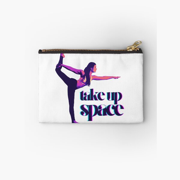 Item preview, Take Up Space - bold yoga pose woman bright pop colors designed and sold by RabbitHoleThings.