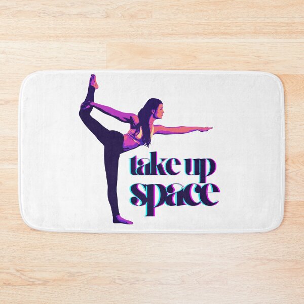 Item preview, Take Up Space - bold yoga pose woman bright pop colors designed and sold by RabbitHoleThings.