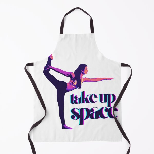 Item preview, Take Up Space - bold yoga pose woman bright pop colors designed and sold by RabbitHoleThings.