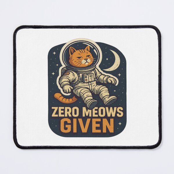 Item preview, Zero Meows Given – Space Cat designed and sold by Kanisstore.