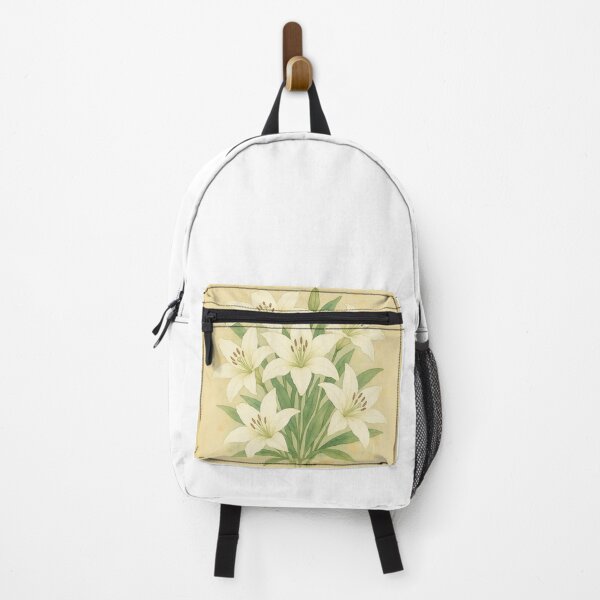 Item preview, White lilies in watercolor designed and sold by Nova Órbita.