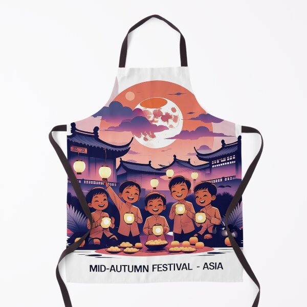 Item preview, Mid-Autumn Festival – Lanterns & Mooncakes Vector Art | Retro Asian Celebration Design designed and sold by LoliDesignShop.