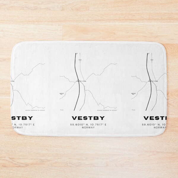 Item preview, Vestby Norway Minimalist Travel Map Print designed and sold by RM-Journey.