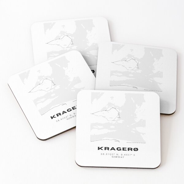Item preview, Kragerø Norway Travel Map – Modern Minimalist Style designed and sold by RM-Journey.