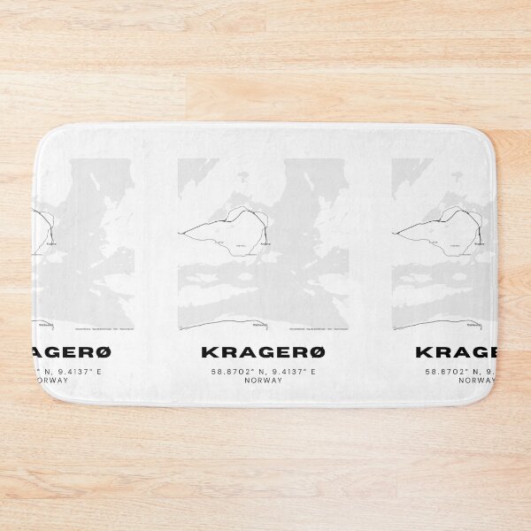 Item preview, Kragerø Norway Travel Map – Modern Minimalist Style designed and sold by RM-Journey.