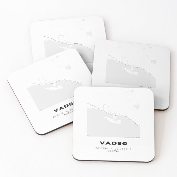 Item preview, Vadsø Norway Map – Nordic Minimalist Travel Print designed and sold by RM-Journey.
