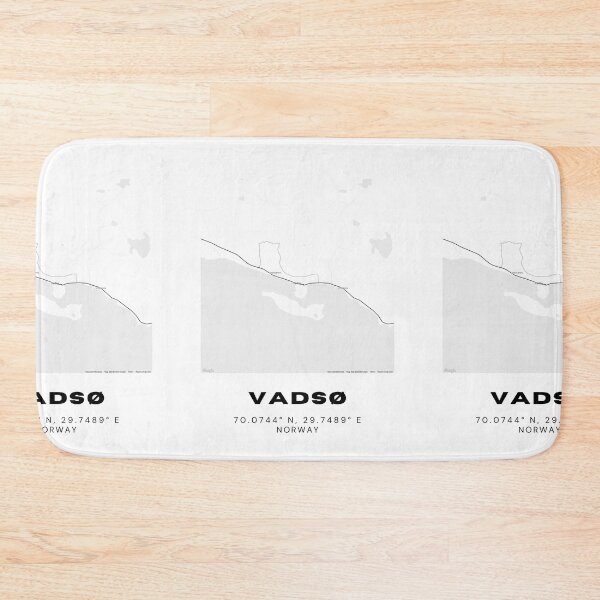 Item preview, Vadsø Norway Map – Nordic Minimalist Travel Print designed and sold by RM-Journey.