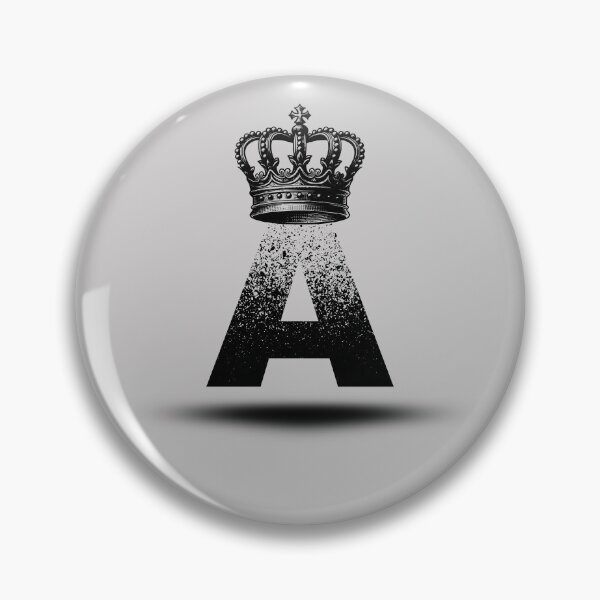 Item preview, Royal Letter A - Crowned Initial with Shadow Design designed and sold by MW SHOP.