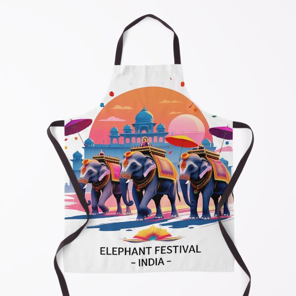 Item preview, Elephant Festival – Jaipur India Sunset Vector | Traditional Parade Celebration Art designed and sold by LoliDesignShop.