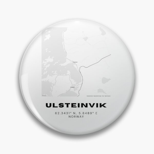 Artikelvorschau, Ulsteinvik Norwegen Moderner Kartendruck – Schwarz-Weiß Minimalistisch entworfen und verkauft von RM-Journey.