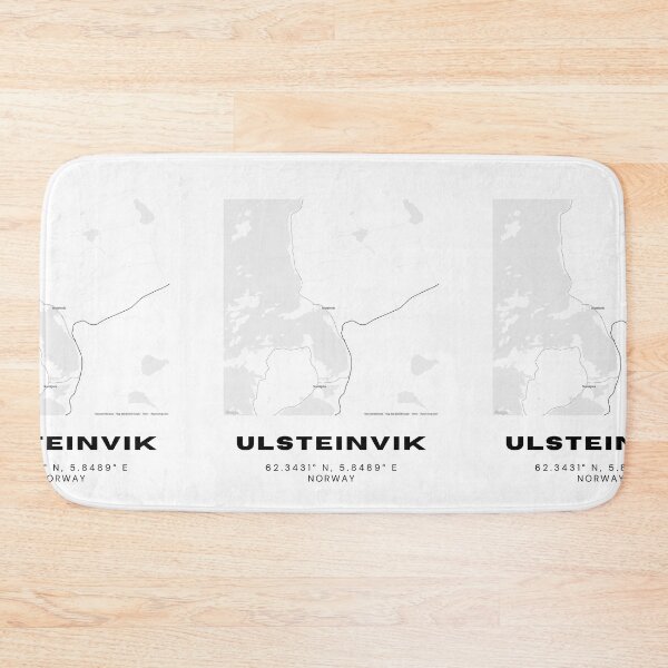 Item preview, Ulsteinvik Norway Modern Map Print – Black and White Minimalist designed and sold by RM-Journey.