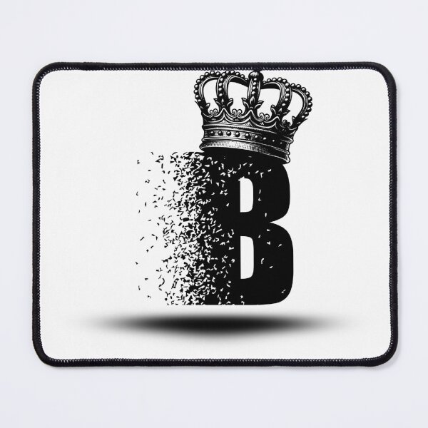Item preview, Royal Letter B - Crowned Initial with Shadow Design designed and sold by MW SHOP.