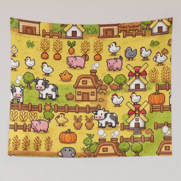 Item preview, Cozy Farming Sim Pixel Art Pattern designed and sold by StickyGuys.