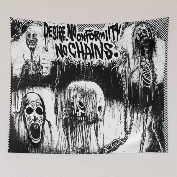 Item preview, No Desire No Conformity No Chains Horror Art designed and sold by Uglyandcute.