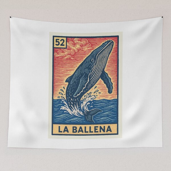 Item preview, Mexican Lottery Card 52 La Ballena The Whale designed and sold by retrographics.