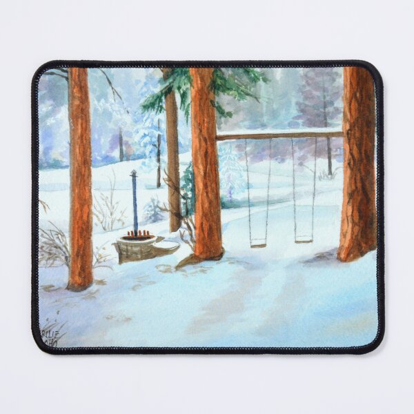Item preview, Snowy Forest Swing and Fire Pit designed and sold by MerriliesBrush.