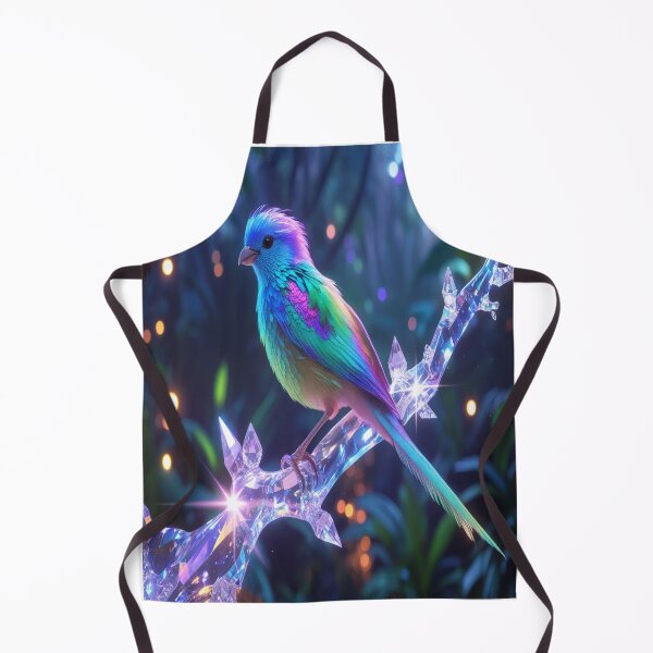 Item preview, Iridescent Bird on Crystal Branch Bioluminescent Art designed and sold by Max Store.