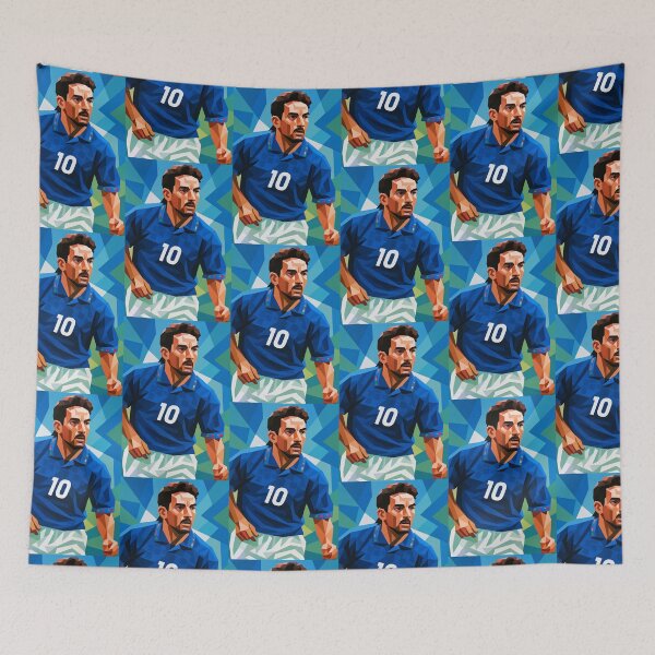 Item preview, Roberto Baggio Italy Football Legend Soccer Icon Art designed and sold by kakarikihill.