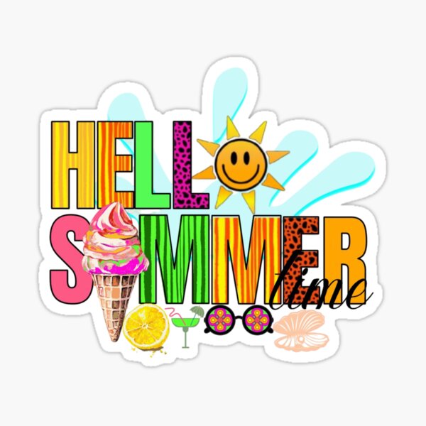 Item preview, Hello Summertime Fun Text designed and sold by DivineHaven.
