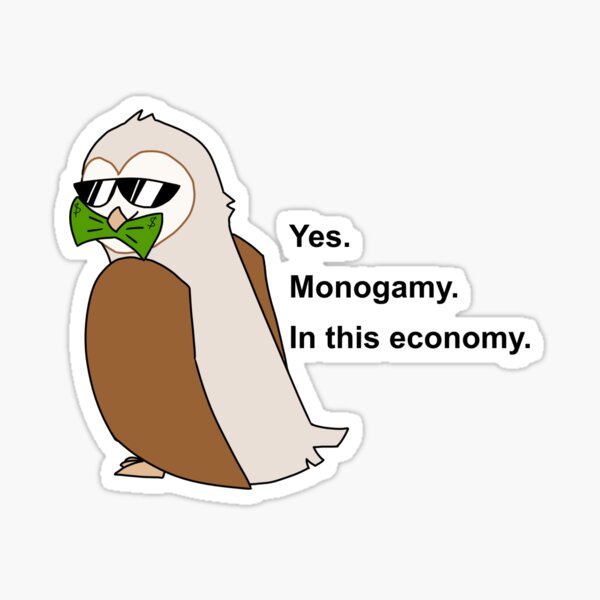 Item preview, Monogamy in this economy barn owl designed and sold by Rat_man_Real.