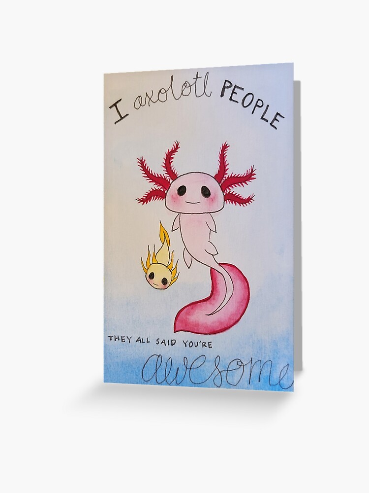 Thumbnail 1 of 2, Greeting Card, A lot of People Said You’re Awesome designed and sold by lenacreatesart.
