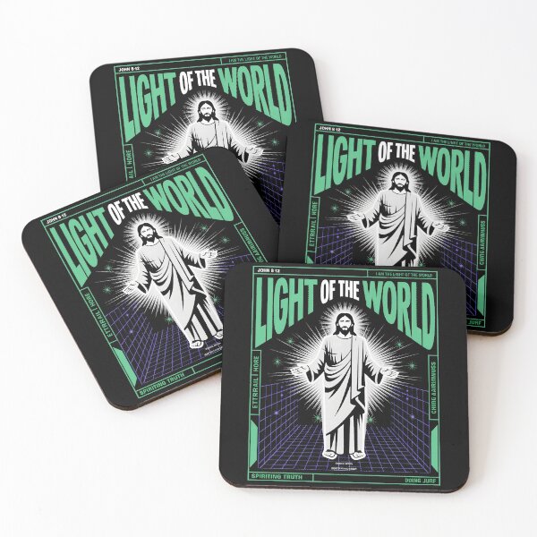 Item preview, Light of the World – Jesus Christ Grayscale Grid Design (John 8:12) designed and sold by AV.