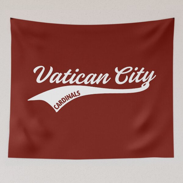 Item preview, Cursive Vatican City Cardinals Vintage Baseball Swoosh Logo Pope White designed and sold by opptop.