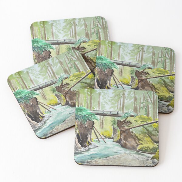 Item preview, Forest Bridge Over Emerald Waters designed and sold by MerriliesBrush.