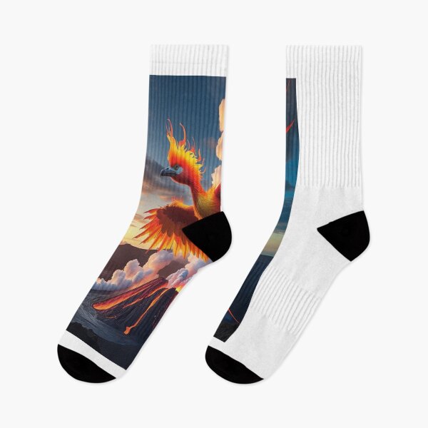 Item preview, Phoenix Bird Soaring Above Volcanic Flames designed and sold by Max Store.