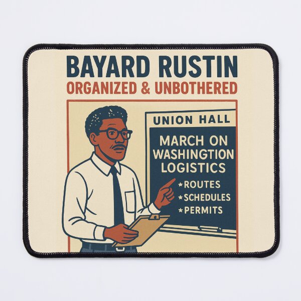 Item preview, Bayard Rustin: "Organized & Unbothered!" designed and sold by 1st Choice Design.
