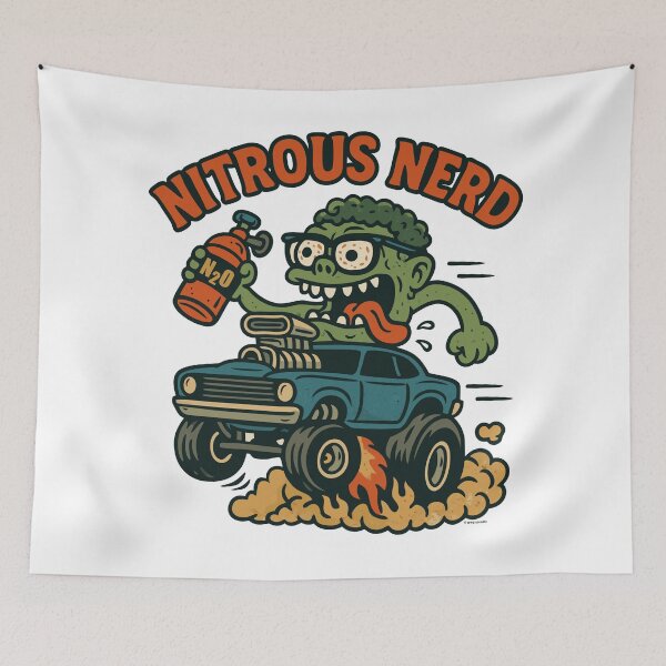 Item preview, Nitrous Nerd, Nerdy Comic Racer designed and sold by Automotive Art by Greg.