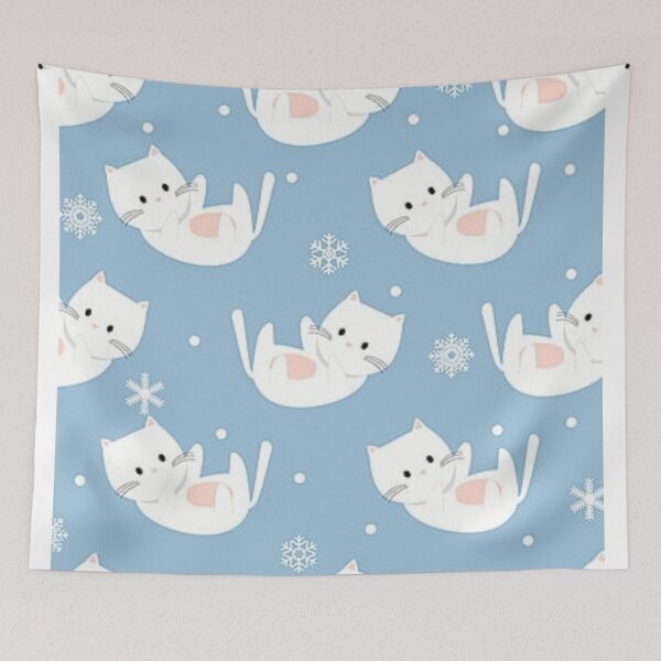 Item preview, white cats designed and sold by pksart1.