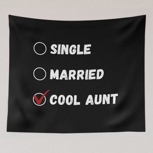 Item preview, Single Married Cool Aunt, Funny Aunt Shirt designed and sold by Sleepy Cat Design.