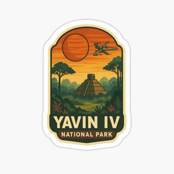 Artikel-Vorschau von Yavin IV Nationalpark, designt und verkauft von J² Sticker Co.