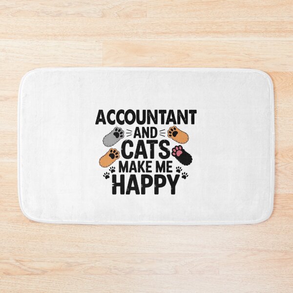 Aperçu de l'œuvre Un comptable et des chats me rendent heureux - Drôle de comptable et amoureux des chats créée et vendue par Oussinc.