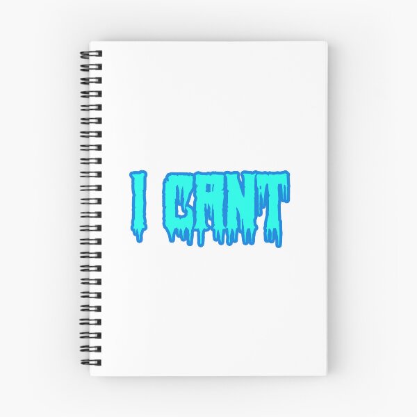 Item preview, I Cant in Horror Drip Blue and Teal Outline Typography designed and sold by Memes N Lore .