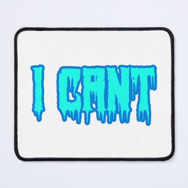Item preview, I Cant in Horror Drip Blue and Teal Outline Typography designed and sold by Memes N Lore .