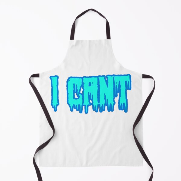 Item preview, I Cant in Horror Drip Blue and Teal Outline Typography designed and sold by Memes N Lore .